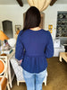 In Love Peplum Top- Navy