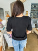 The Short Sleeve Sweatshirt- Black