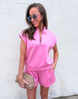 Sunny Side Knit Shorts-Pink