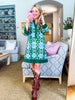 Soft Moments Boho Floral Dress-Green