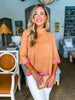 Go With the Flow Knit Top-Camel/Pink
