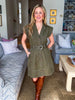 Chic Style Mini Dress-Olive