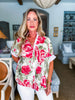 Flower Pop Oversized Top-Pink
