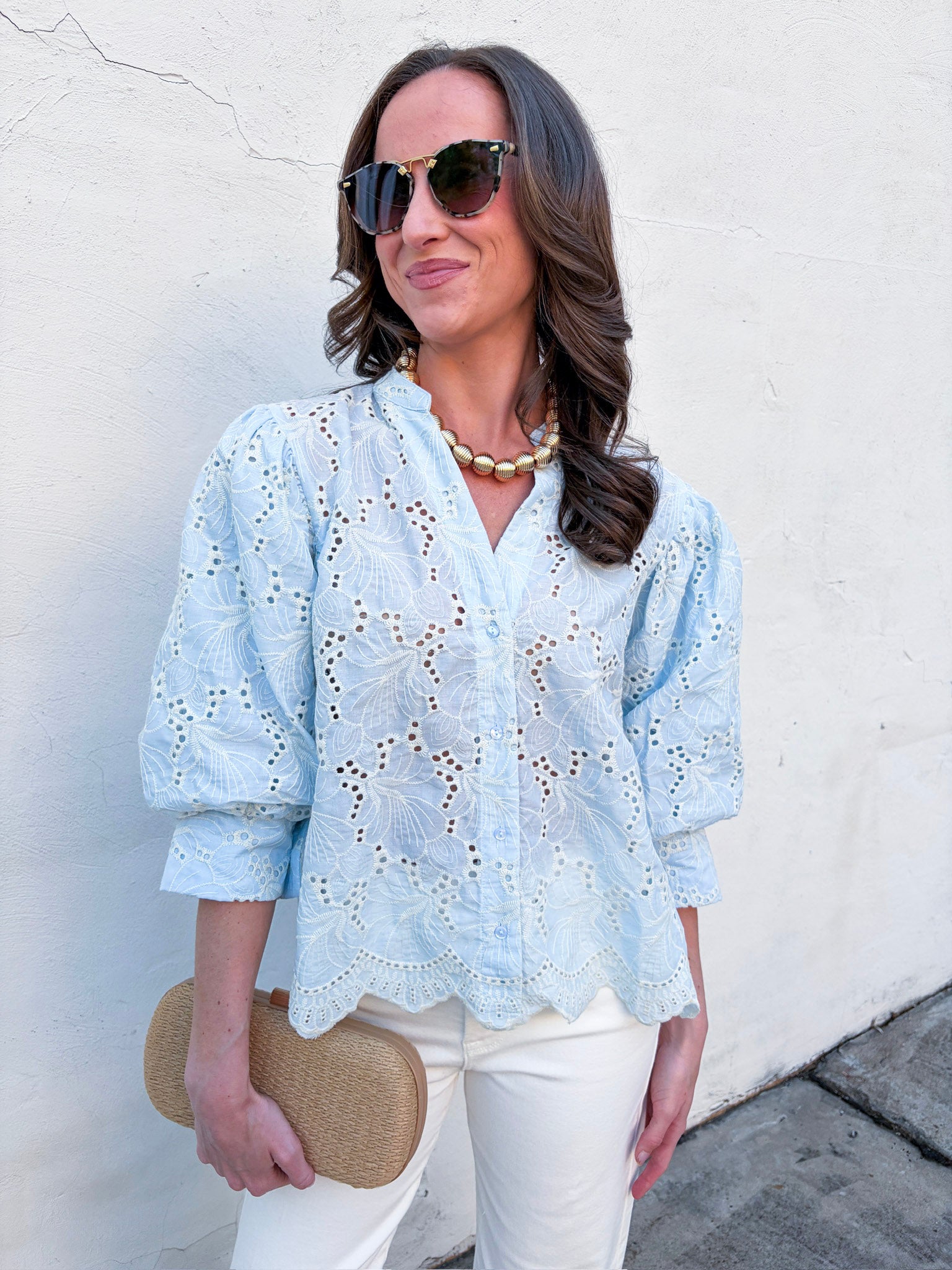 Angel Whisper Eyelet Top