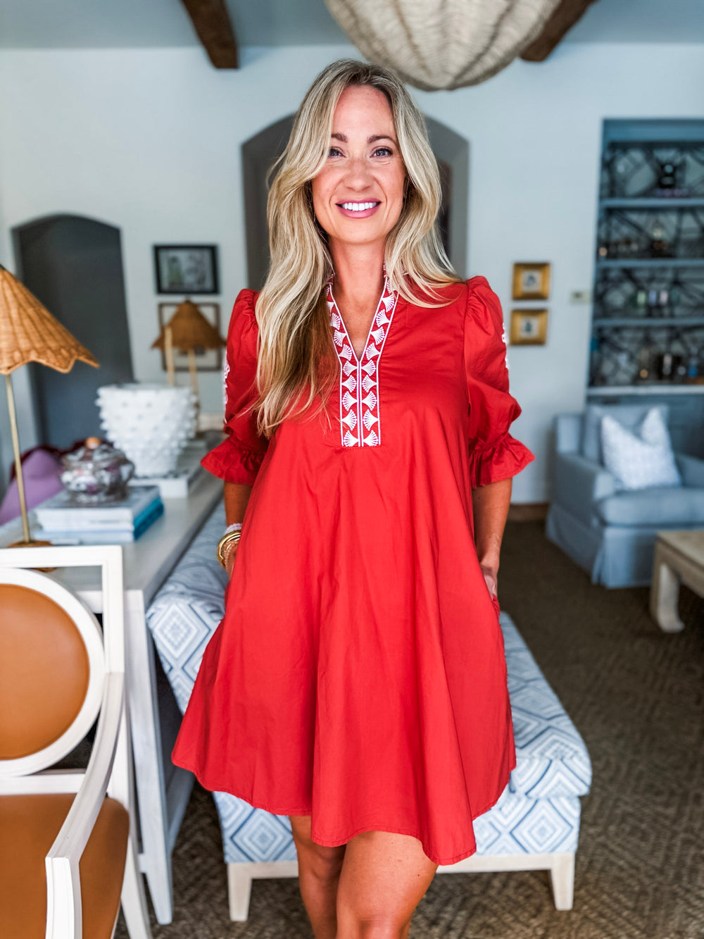 Latte Love Mini Dress-Rust