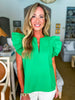 Kind Eyes Poplin Top-Emerald