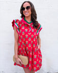 Floral Medallion Mini Dress