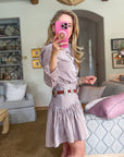 Versailles Stripe Mini Dress
