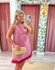 Feather Muse Jacquard Dress