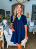 Bali Babe Mini Dress-Navy