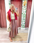 Vivid Hues Midi Skirt