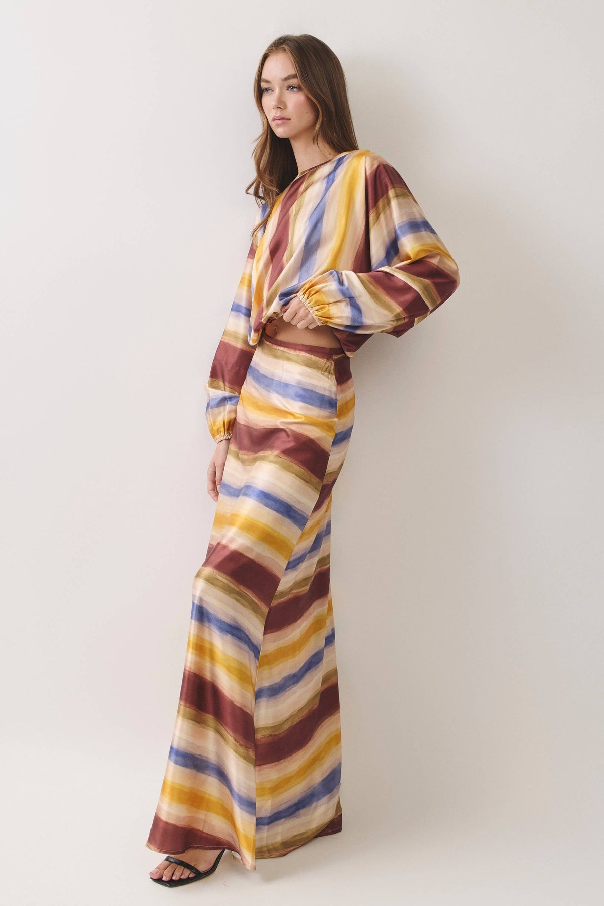 Painted Lines Maxi Skirt