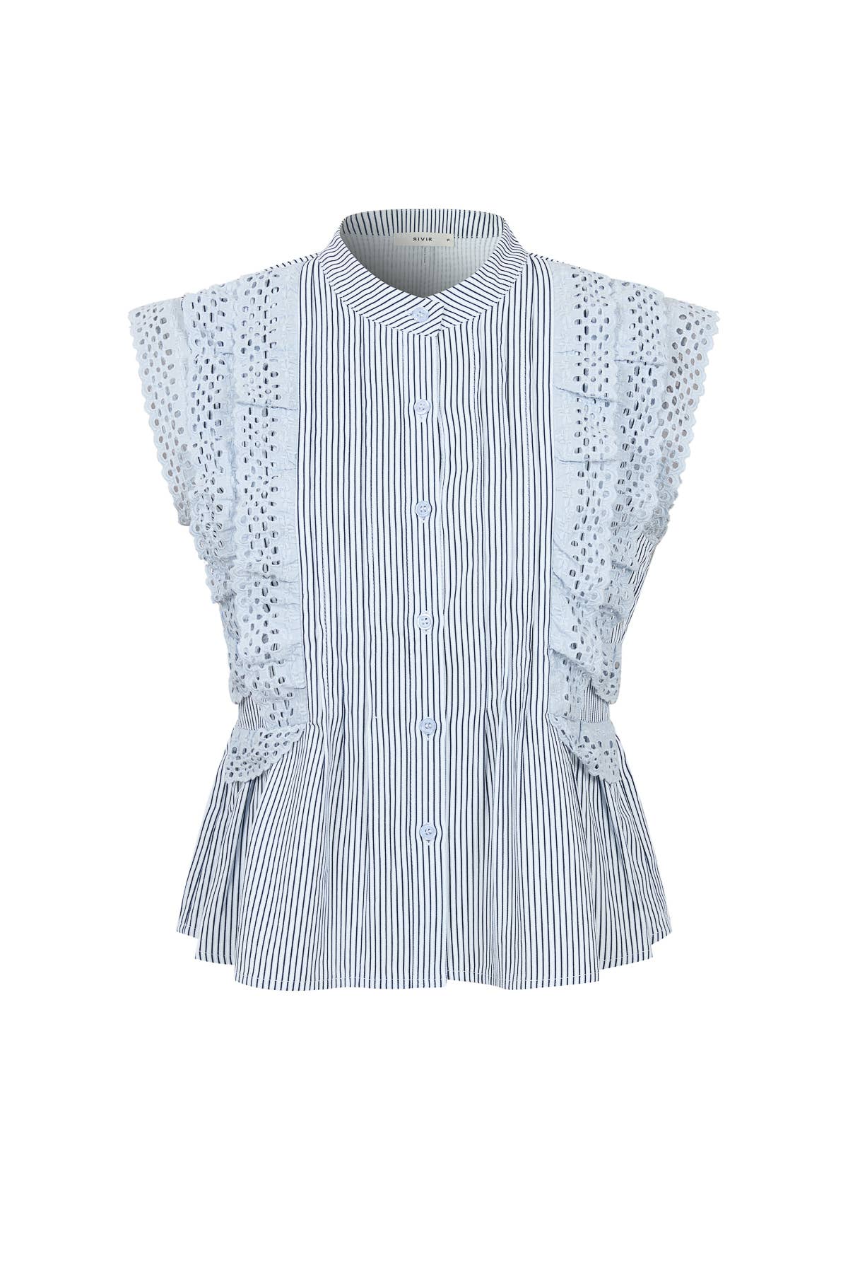 Harbor Heirloom Top-Blue/Navy