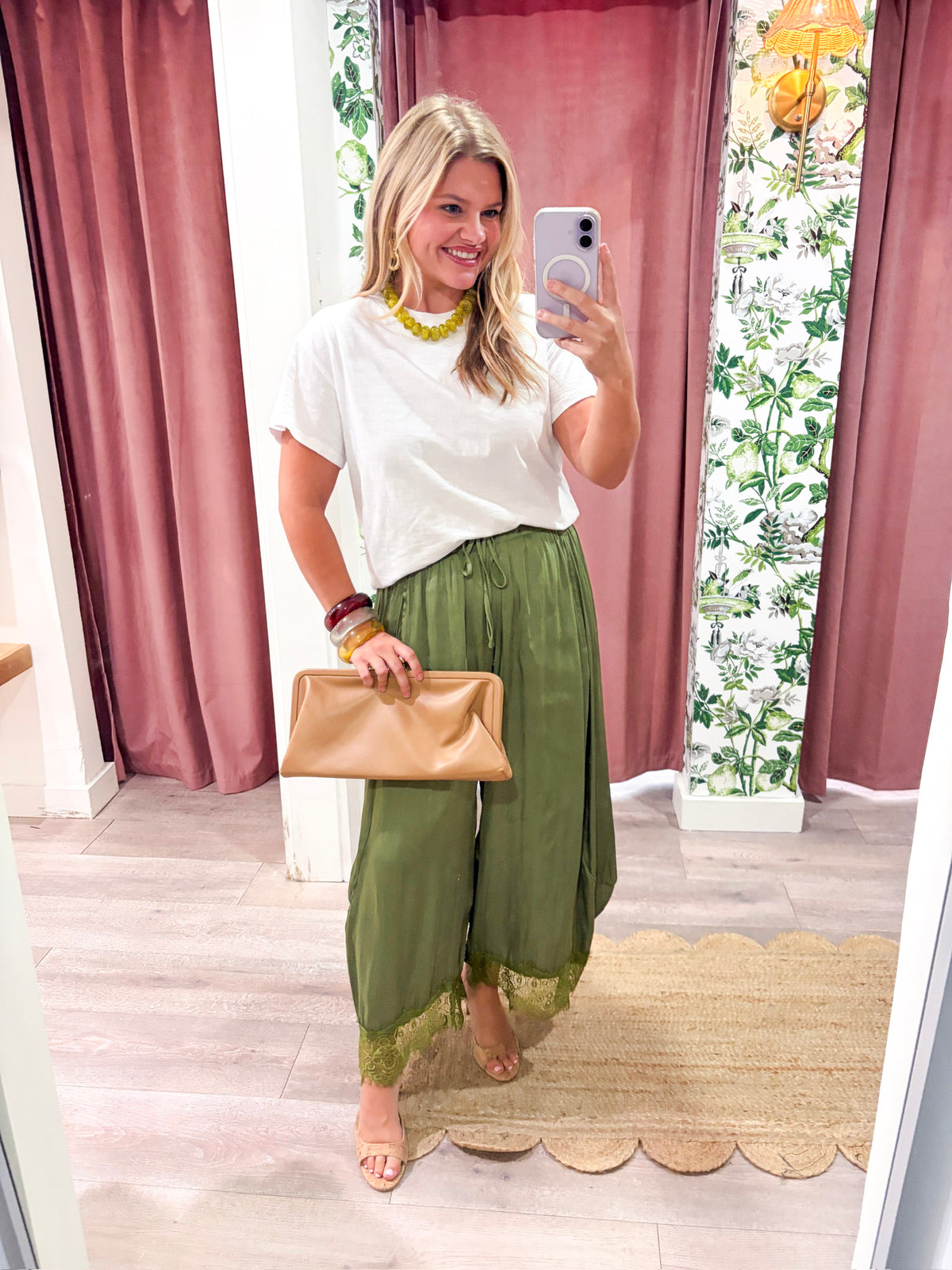 Arabian Nights Balloon Pants-Olive
