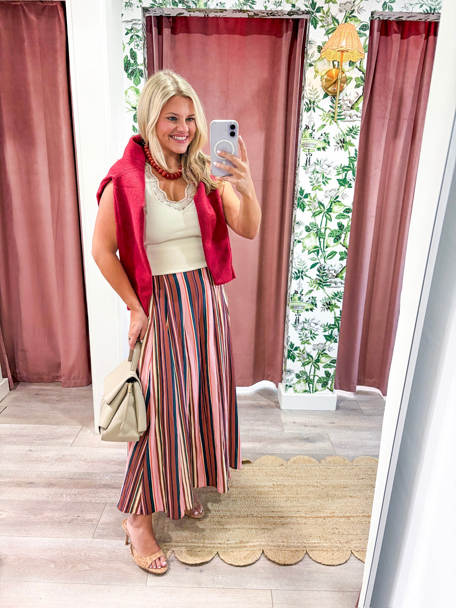 Vivid Hues Midi Skirt