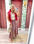 Vivid Hues Midi Skirt