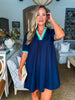 Bali Babe Mini Dress-Navy