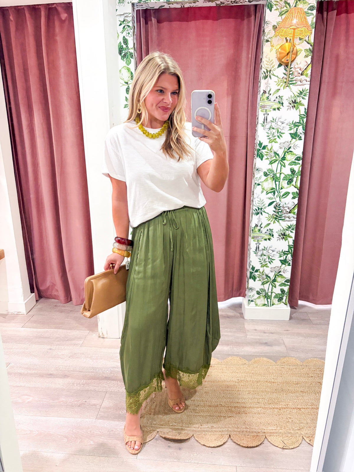Arabian Nights Balloon Pants-Olive
