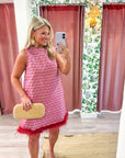 Feather Muse Jacquard Dress