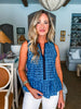 Major Wish Scallop Print Top