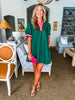 Miss Me Mini Dress-Green
