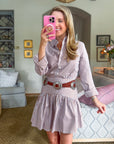 Versailles Stripe Mini Dress