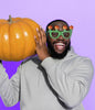 Jumbo Flashing Halloween Glasses-Pumpkin