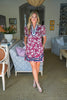 Meadow Daydream Floral Mini Dress-Burgundy