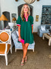 Miss Me Mini Dress-Green