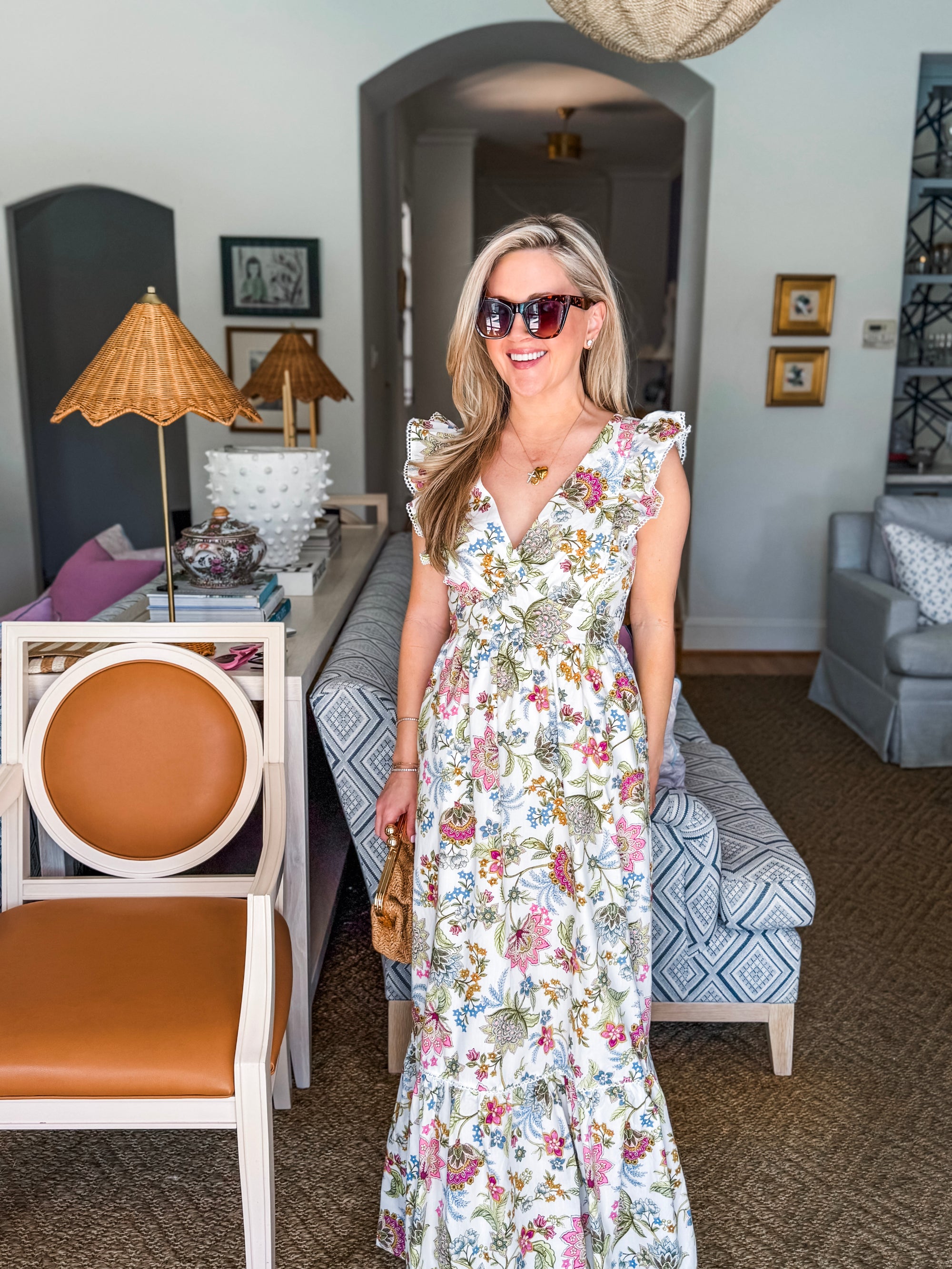 Pany Floral Ruffle Maxi Dress