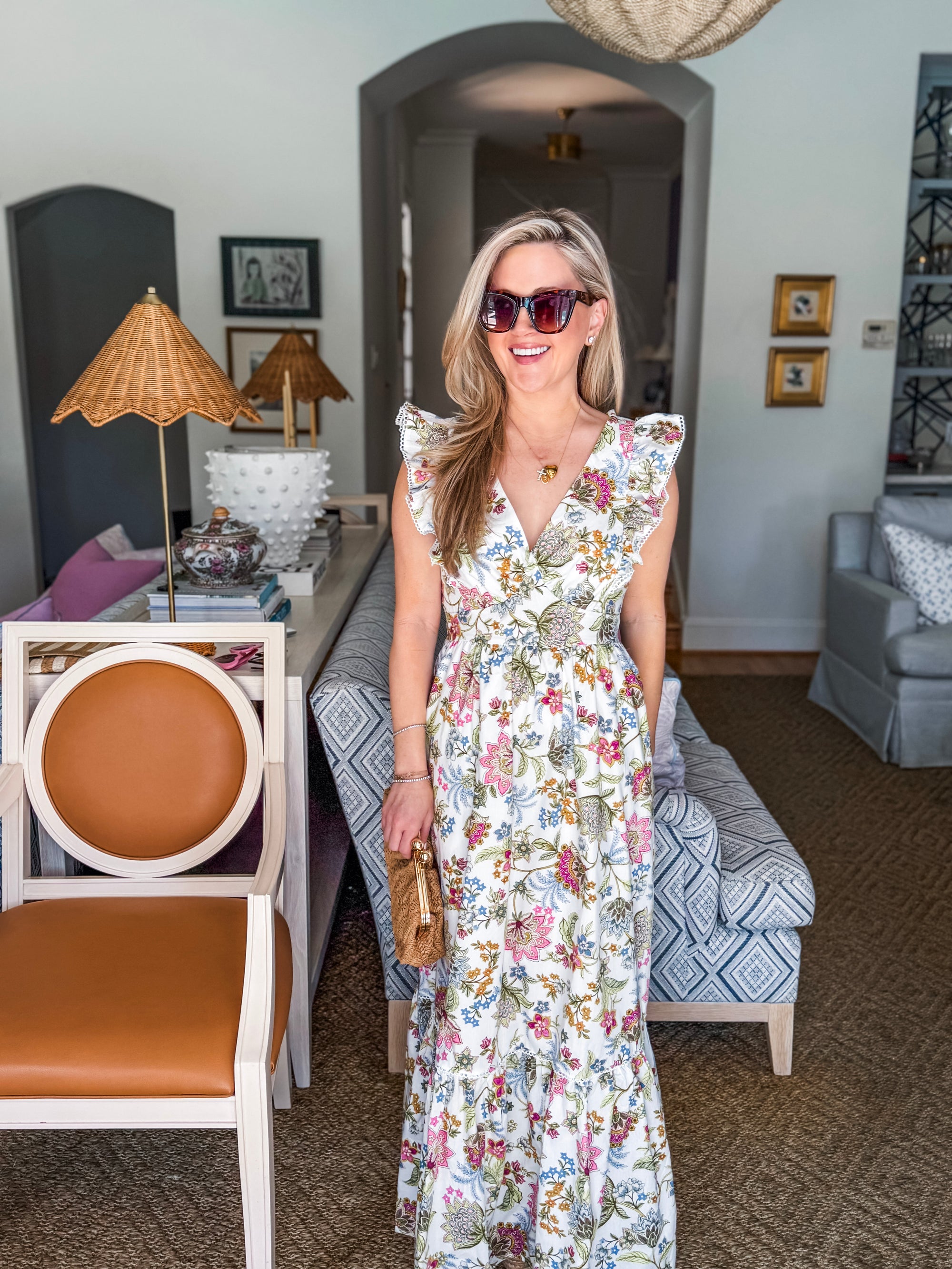 Pany Floral Ruffle Maxi Dress