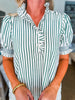 Ivy Days Striped Dress-Green