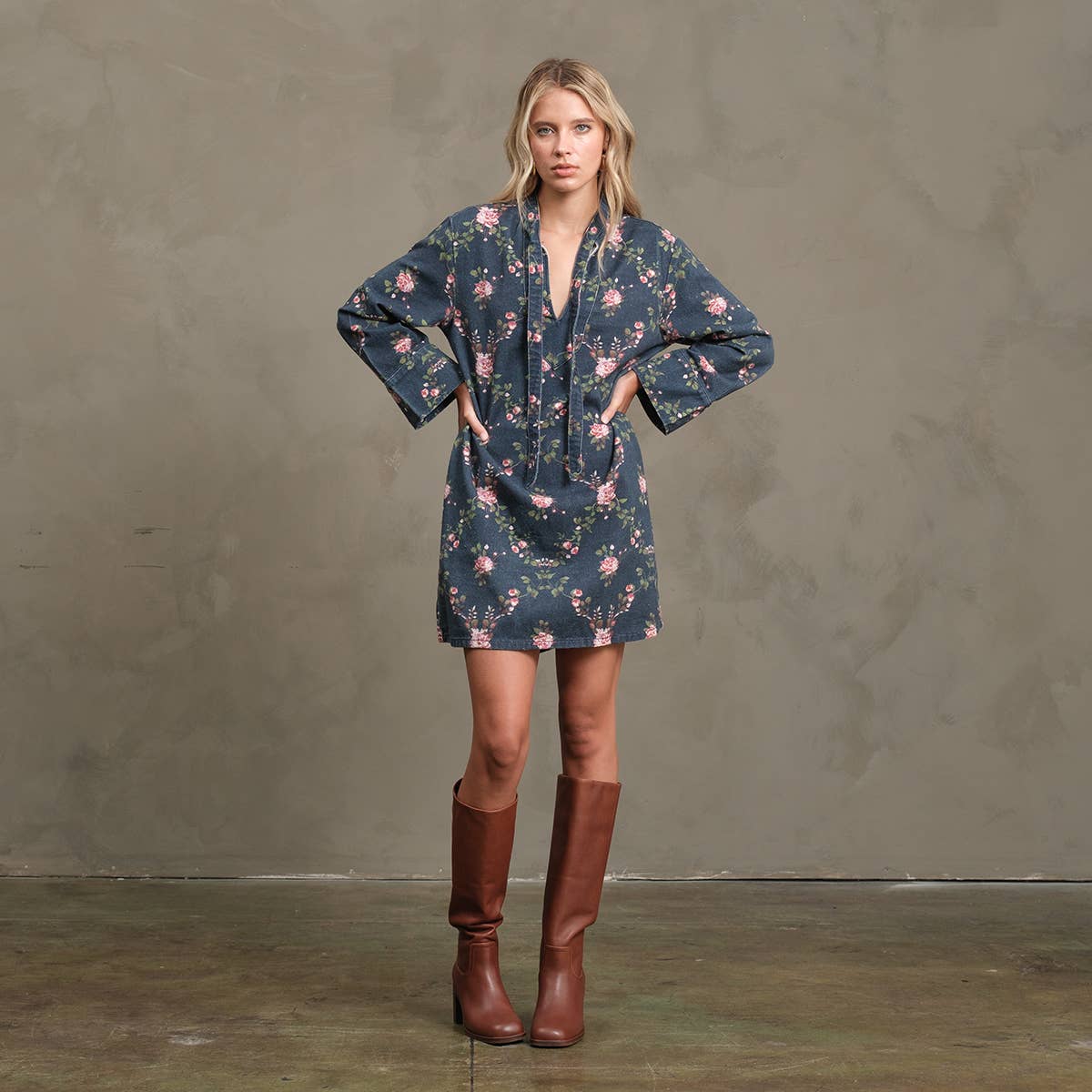 Country Fields Floral Mini Dress