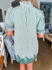 Ivy Days Striped Dress-Green