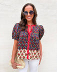 Boho Mix Floral Print Top
