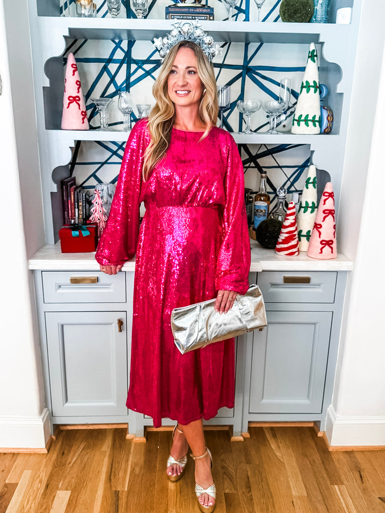 Hit The Floor Sequin Midi Dress