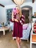 Loving Views Mini Dress-Burgundy