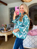 In the Palms Top-Teal Blue