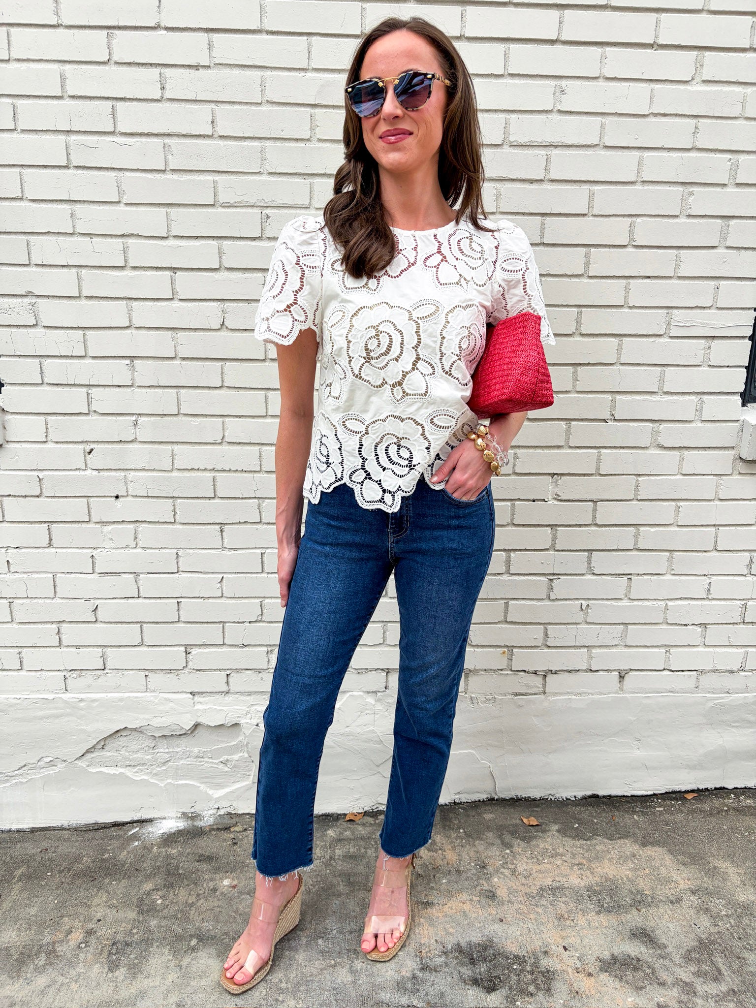 Floral Romance Eyelet Top