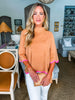 Go With the Flow Knit Top-Camel/Pink