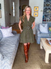 Chic Style Mini Dress-Olive