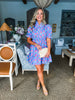 Strolling Through Floral Dress-Periwinkle