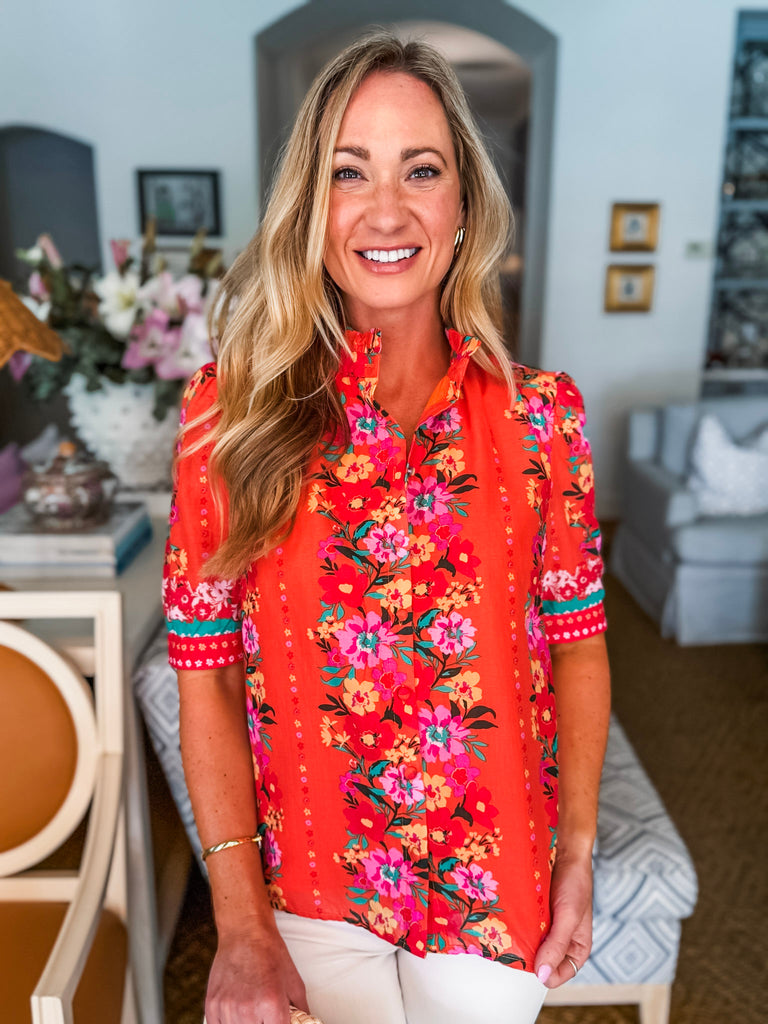 Sienna Florals Button Down Top