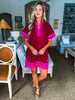 Mykonos Meetup Mini Dress-Burgundy
