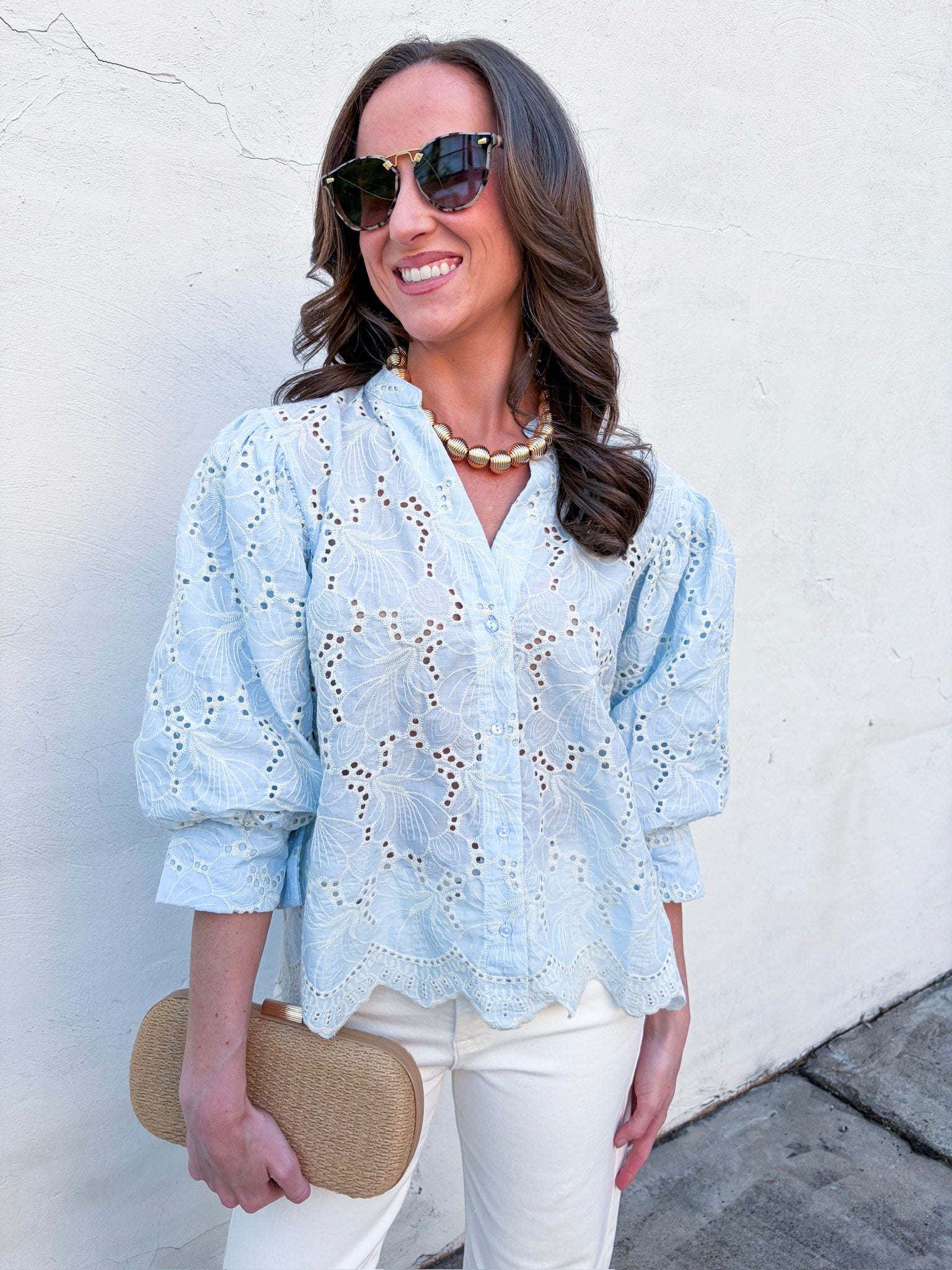 Angel Whisper Eyelet Top