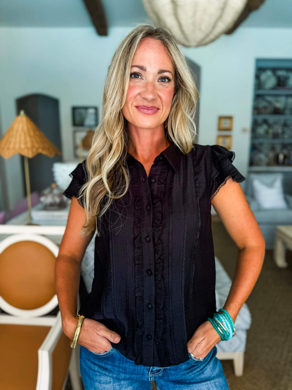 Perfect Piece Lace Detail Top