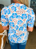 Blue China Floral Top