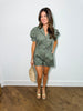 Go Getter Romper- Vintage Olive