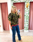 Floral Sketch Jacquard Top