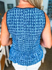 Major Wish Scallop Print Top